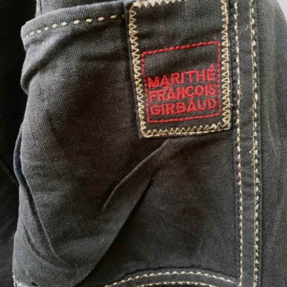 Black calf length Marithe Francois Girbaud jeans